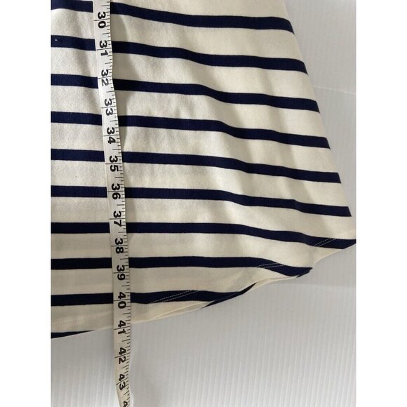 Hope & Henry Short Sleeve Tie Front Striped Dress White &‎ Navy Size S Nautical - Picture 13 of 14